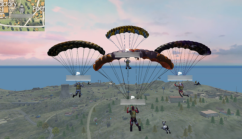 Free Fire - Team Parachuting
